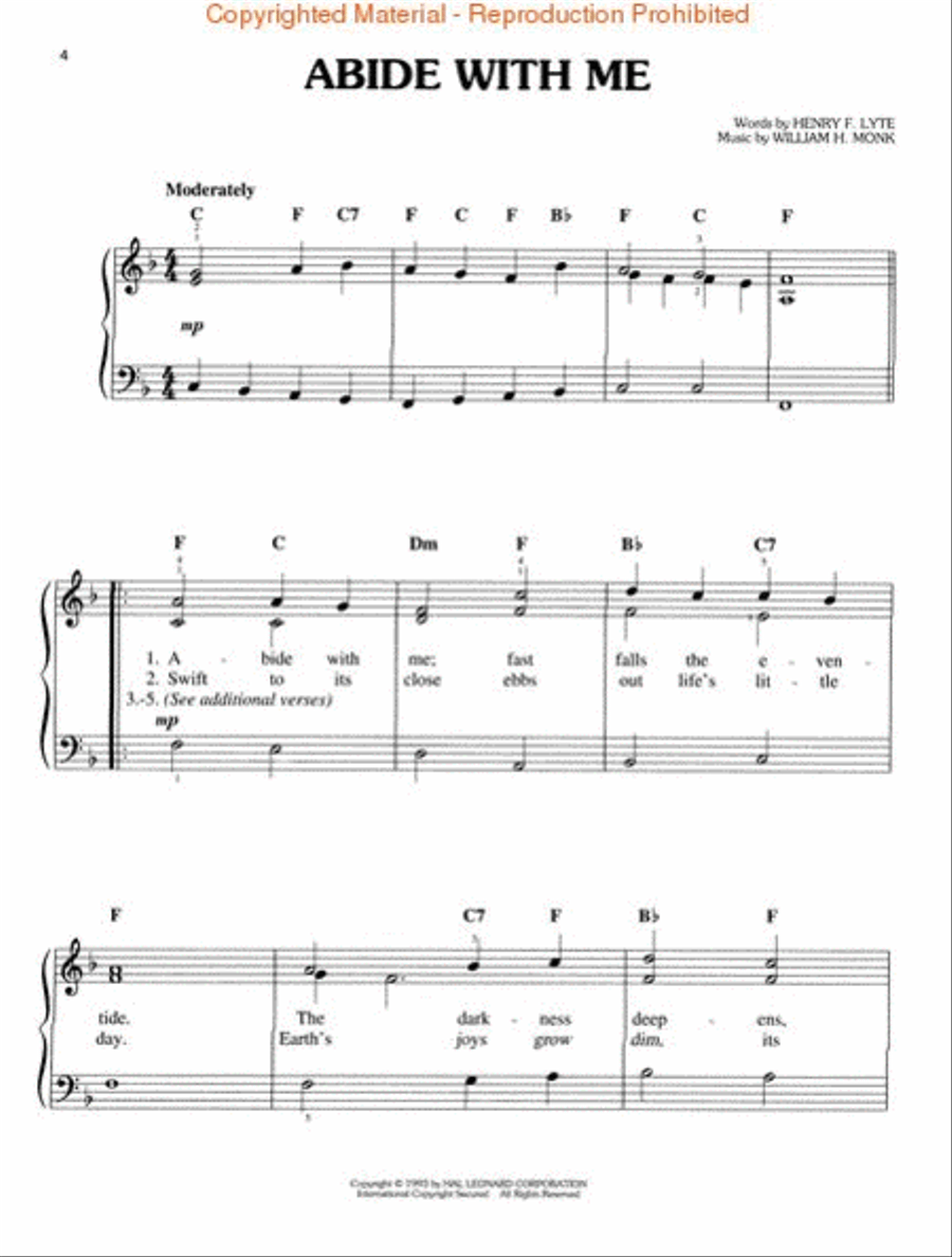 The Best Hymns Ever Easy Piano scores gallery preview page 2