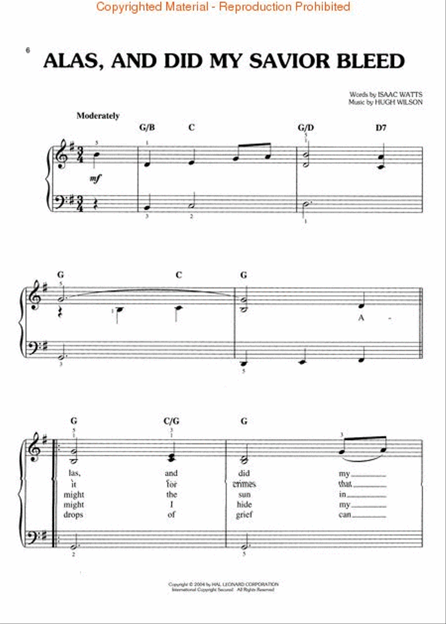 The Best Hymns Ever Easy Piano scores gallery preview page 3
