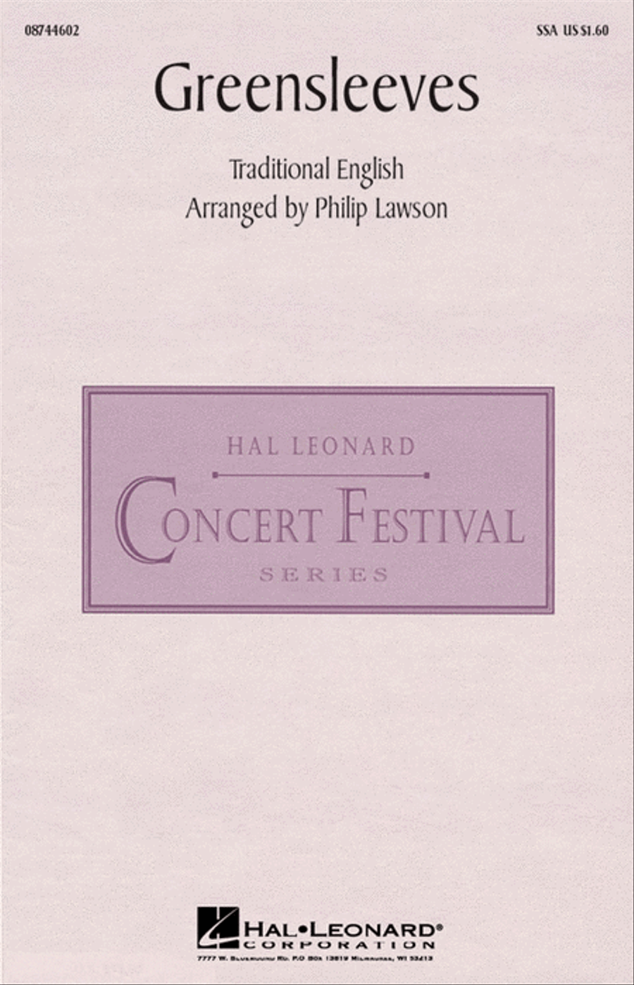 Greensleeves Greensleeves SSA scores gallery preview page 1