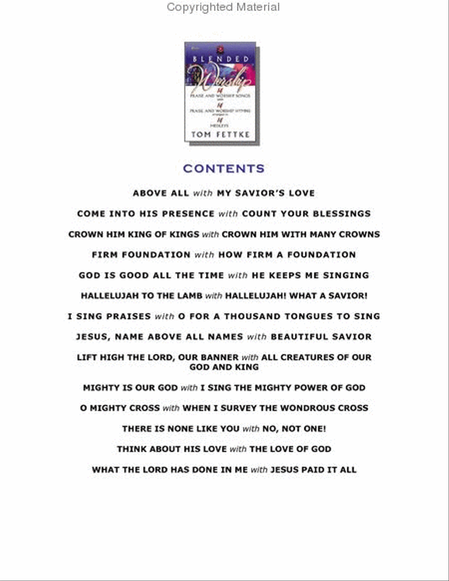 Blended Worship (Book) SATB scores gallery preview page 2