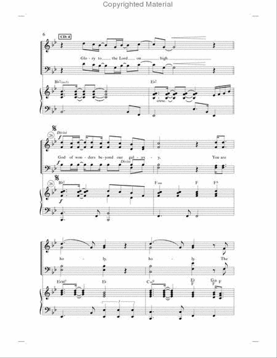 God of Wonders (Anthem) 4-Part scores gallery preview page 2
