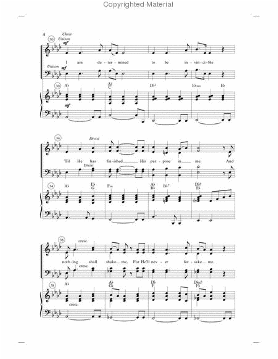 I Am Determined (Anthem) 4-Part scores gallery preview page 2