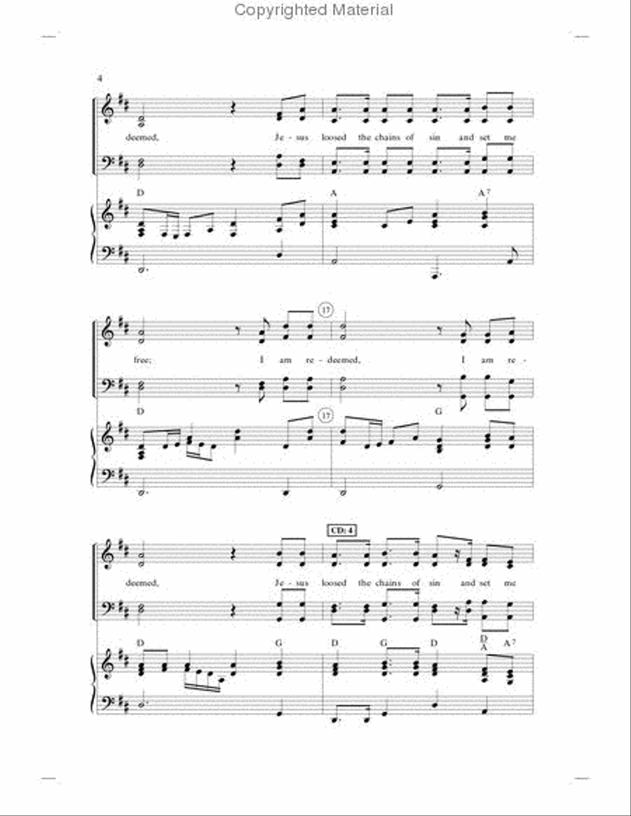 I Am Redeemed (Anthem) 4-Part scores gallery preview page 2