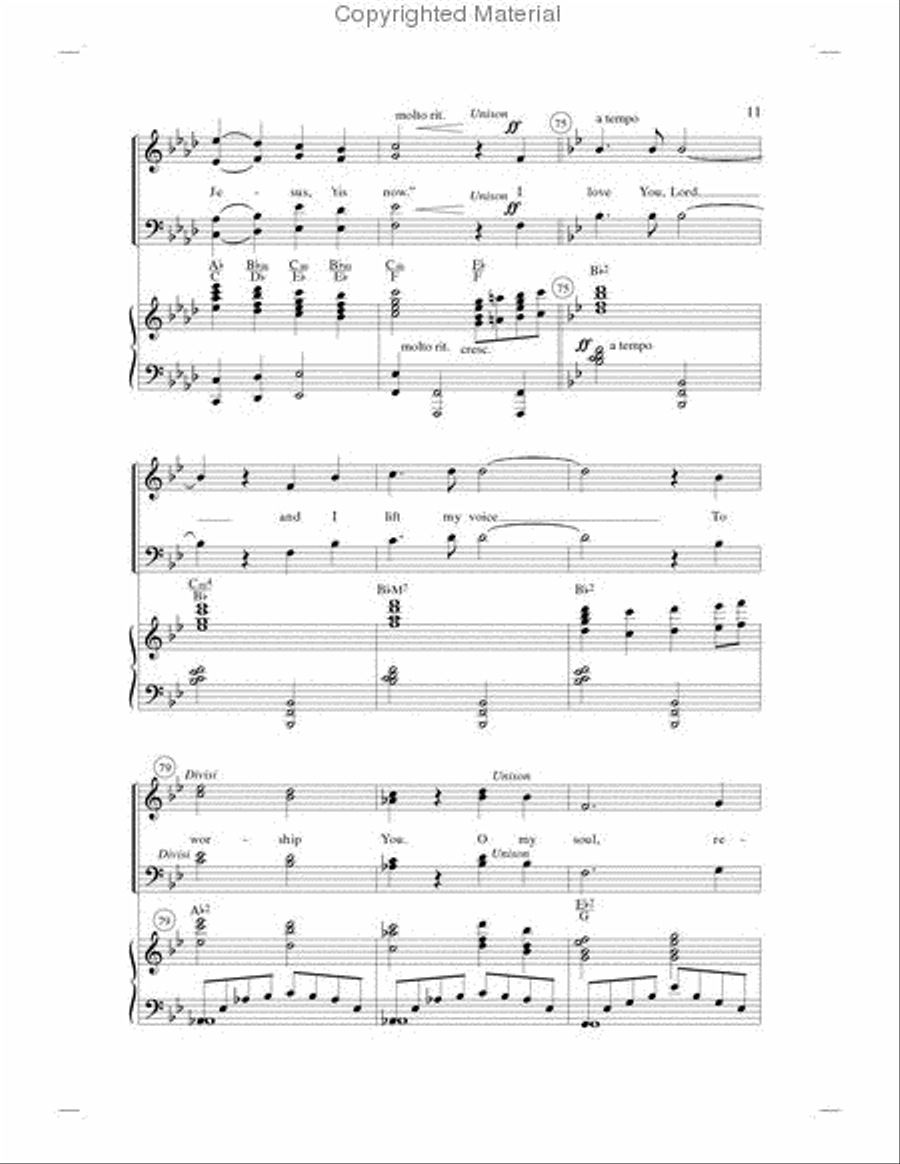 I Love You Lord with My Jesus, I Love Thee (Anthem) 4-Part scores gallery preview page 2