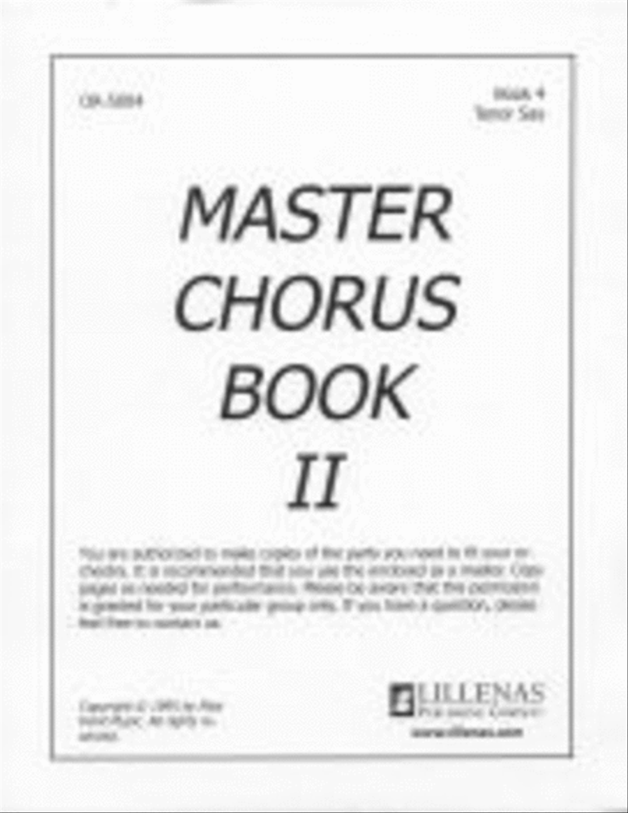 Master Chorus Book II, Orchestration Book 4, Tenor Sax 4-Part scores gallery preview page 1