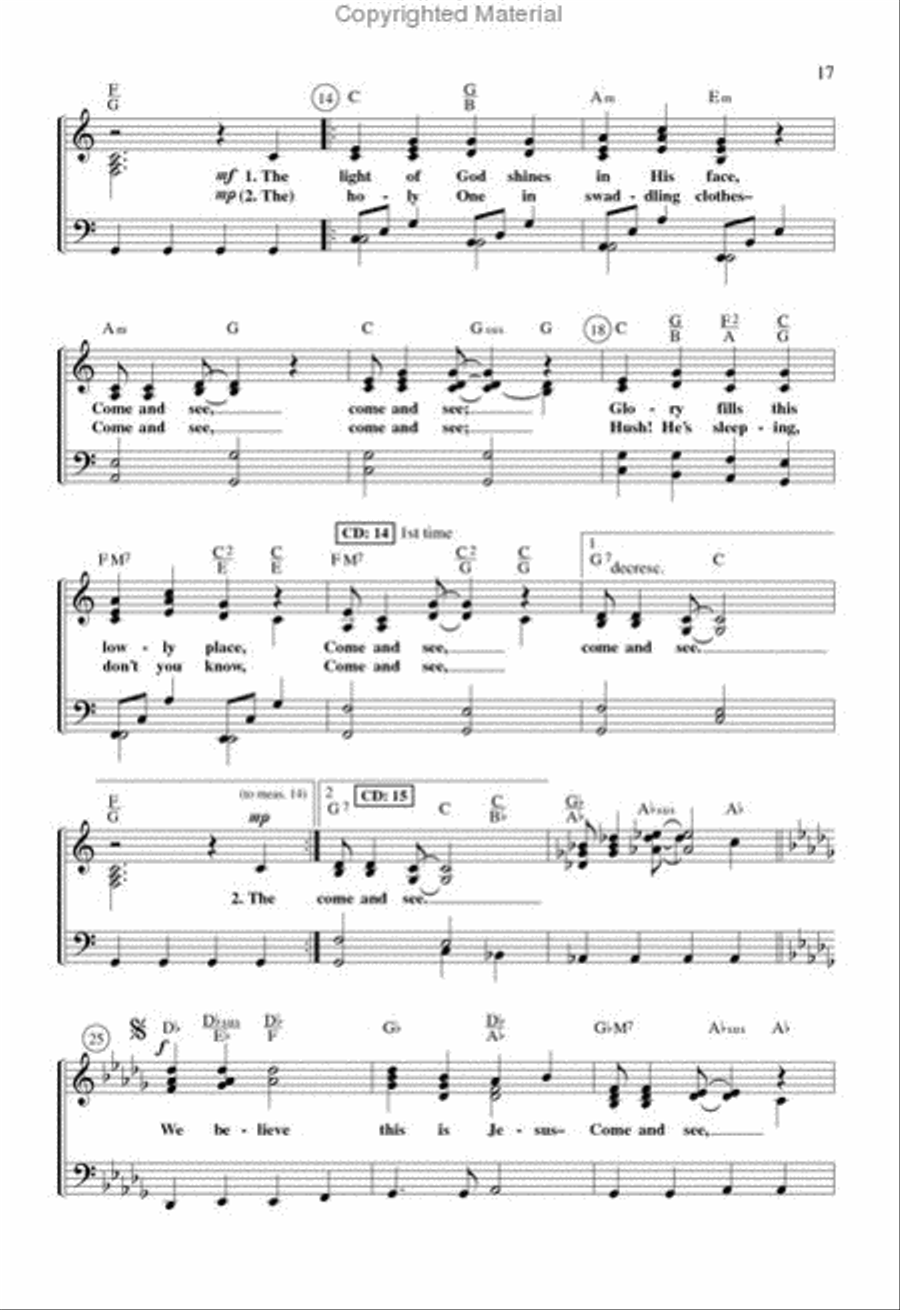 A Song Was Born At Christmas (Book) SATB scores gallery preview page 4