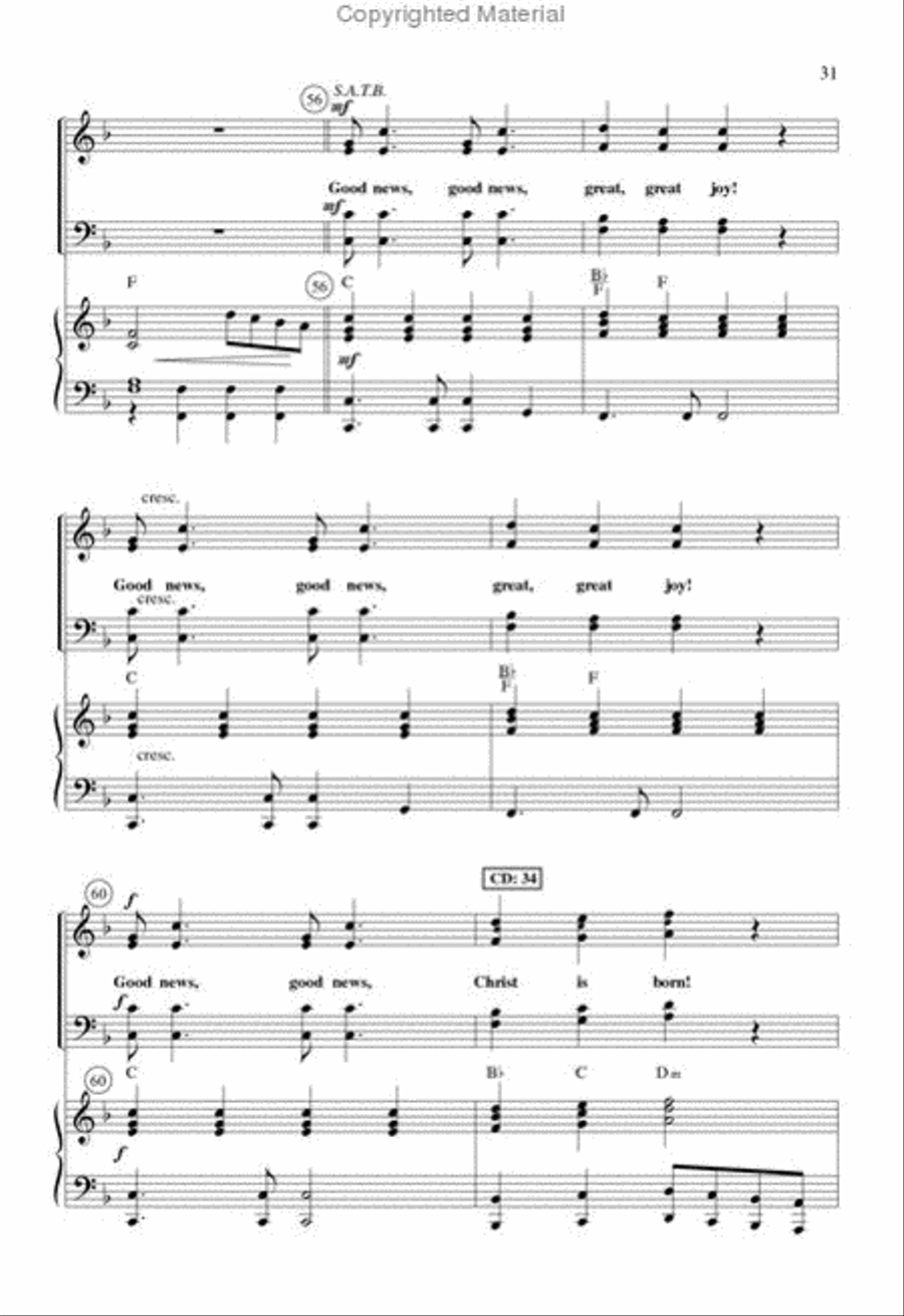 A Song Was Born At Christmas (Book) SATB scores gallery preview page 6