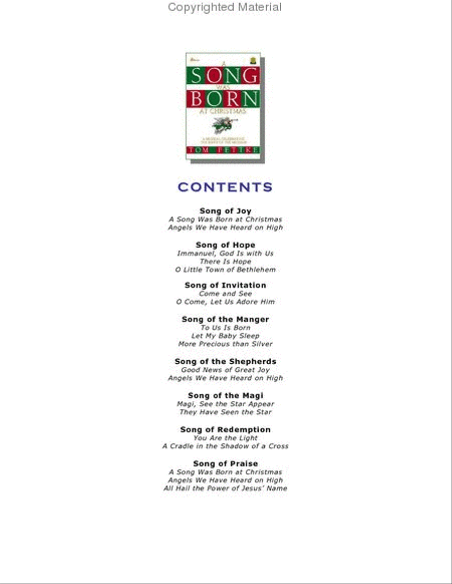 A Song Was Born At Christmas (Book) SATB scores gallery preview page 10