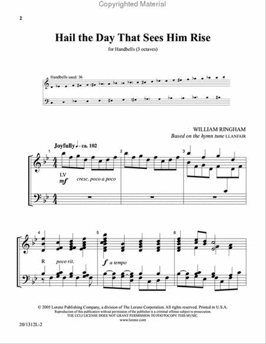 Hail the Day That Sees Him Rise 3-Octaves scores gallery preview page 2