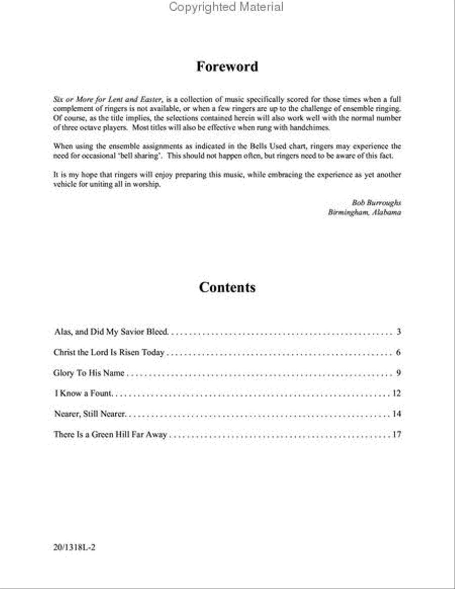 Six or More for Lent and Easter 3-Octaves scores gallery preview page 2
