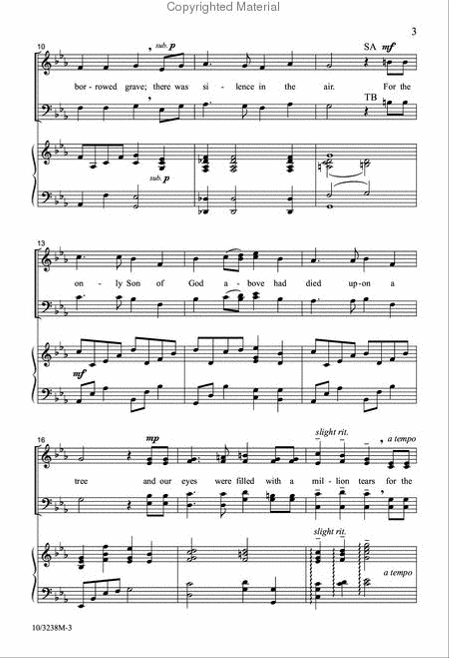 Tears Slowly Fall 4-Part scores gallery preview page 3