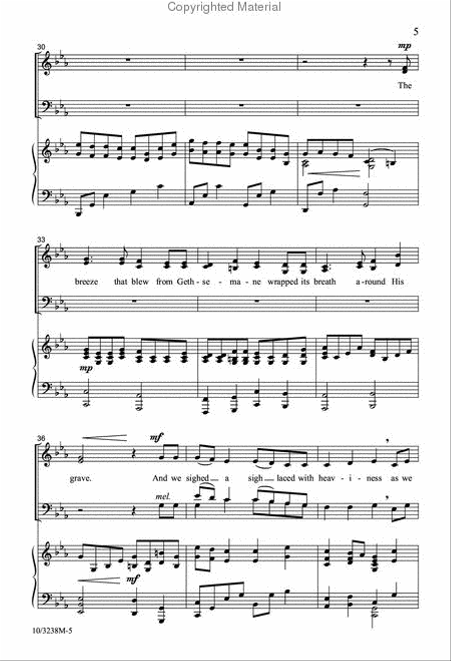 Tears Slowly Fall 4-Part scores gallery preview page 5