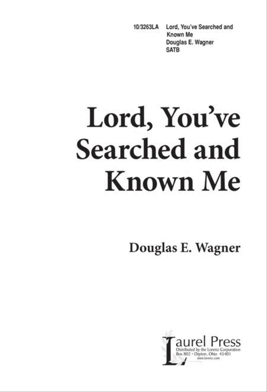 Lord, You've Searched and Known Me 4-Part scores gallery preview page 1