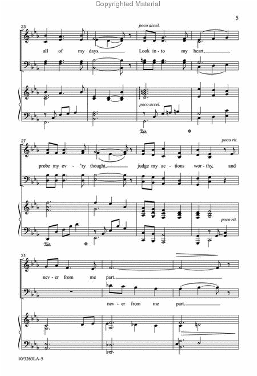 Lord, You've Searched and Known Me 4-Part scores gallery preview page 4