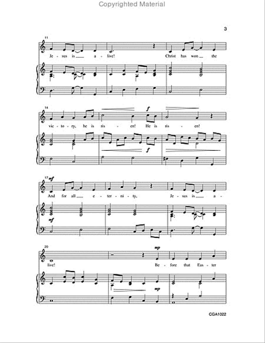 Jesus Is Alive! Unison Choir scores gallery preview page 3