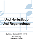 Und Herbstlaub Und Regenschaue