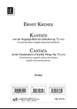 Kantate Verganglichkeit, Op. 72