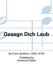 Gesegn Dich Laub