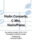 Violin Concerto, C Min, Vn/Pf