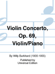 Violin Concerto, Op. 69, Vn/Pf