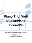 Piano Trio, Violin/Cello/Piano, Score/Pa