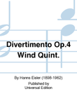 Divertimento Op. 4 Wind Quint.