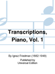 Transcriptions, Pf, Vol. 1