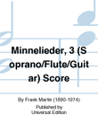 Minnelieder, 3 (Soprano/Flute/Guitar) Score