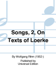 Songs, 2, On Texts Of Loerke