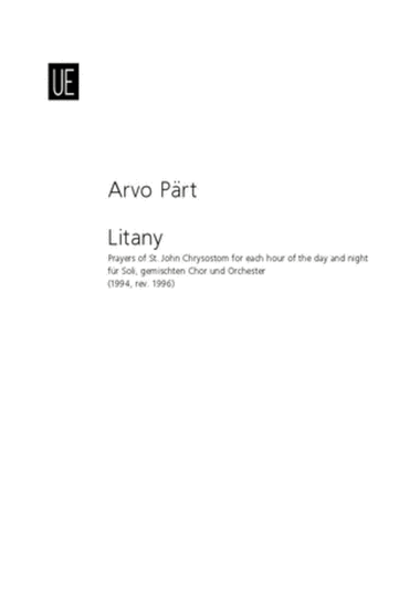 Litany, Choral Score