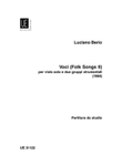 Voci (Folksongs Ii), Study Sco