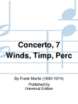 Concerto, 7 Winds, Timp, Perc