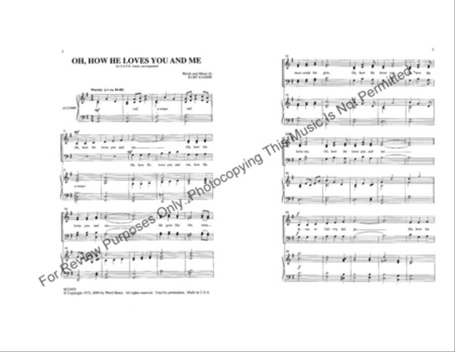 Oh, How He Loves You and Me 4-Part scores gallery preview page 2