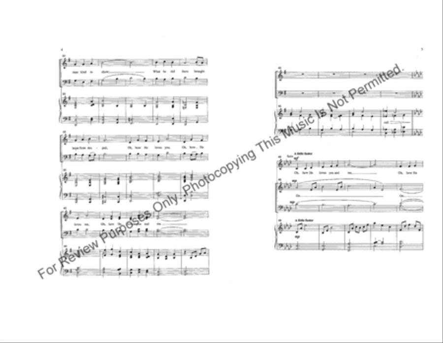 Oh, How He Loves You and Me 4-Part scores gallery preview page 3
