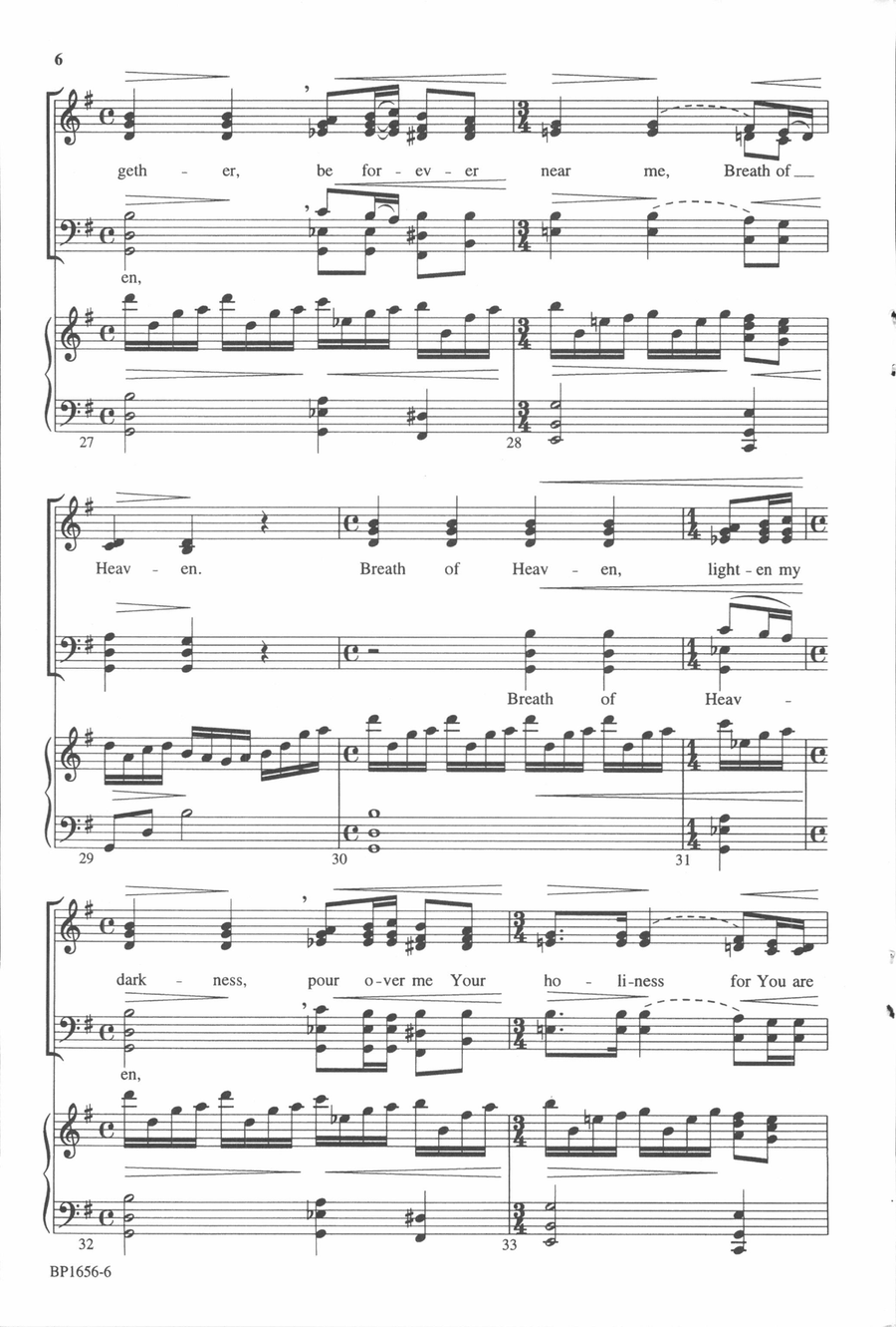 Breath of Heaven - SATB Breath of Heaven - SATB 4-Part scores gallery preview page 5