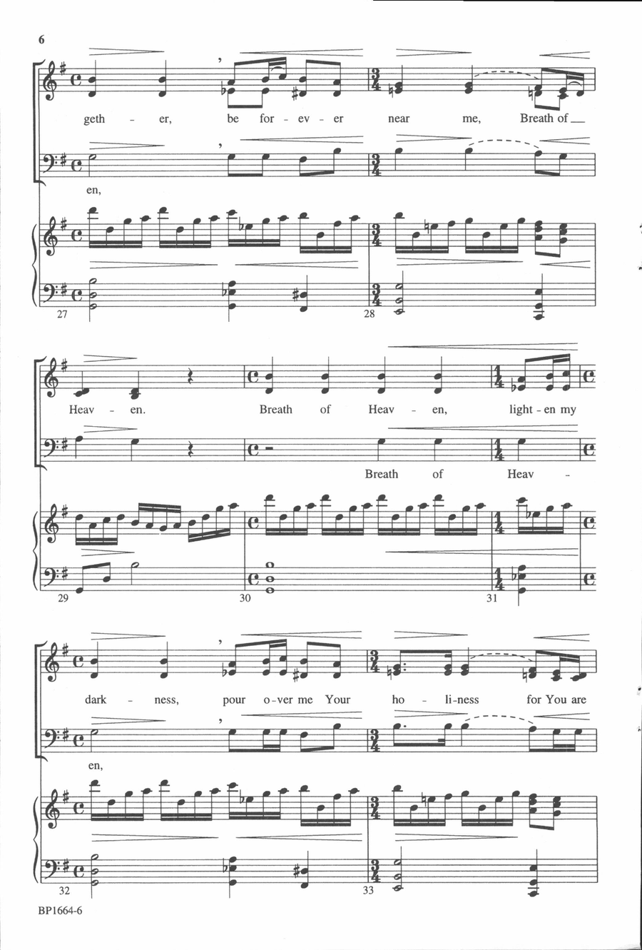 Breath of Heaven - SAB Breath of Heaven - SAB 3-Part scores gallery preview page 5