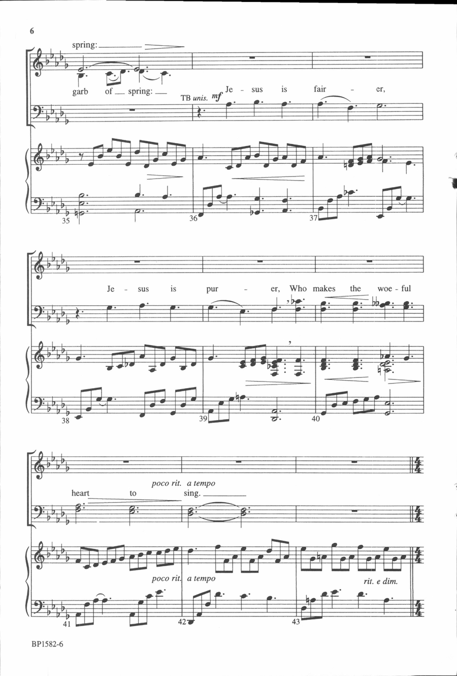 Fairest Lord Jesus - Hayes 4-Part scores gallery preview page 5