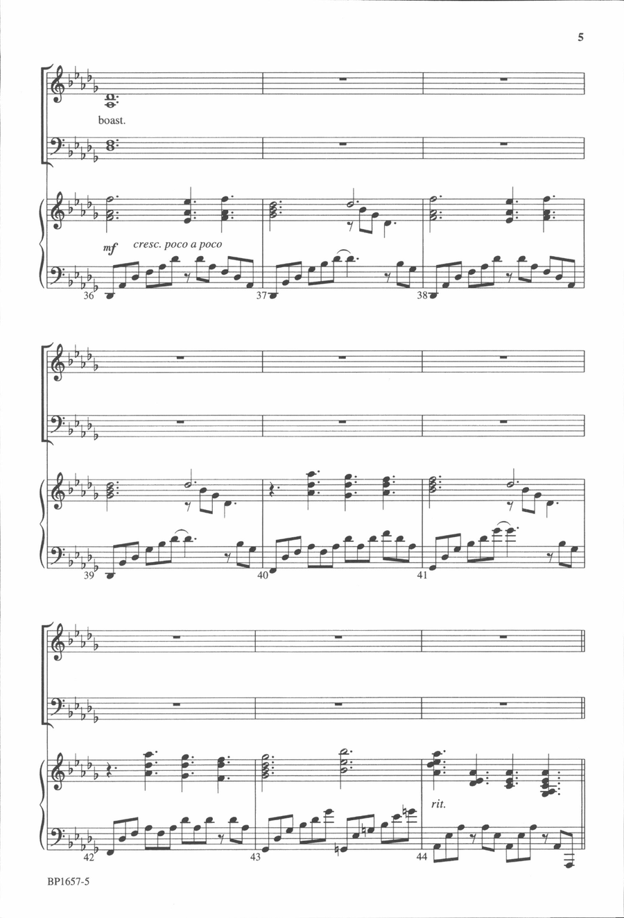Fairest Lord Jesus - Hakes 4-Part scores gallery preview page 5