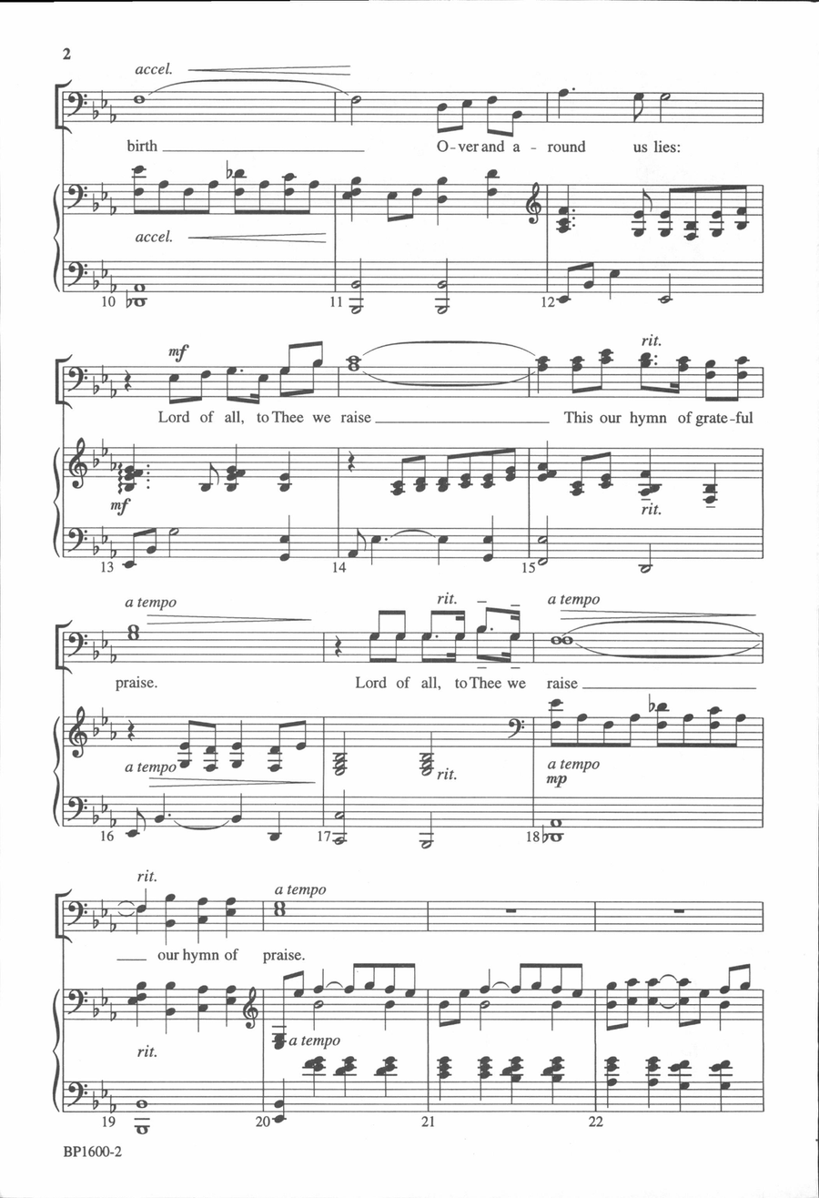 For the Beauty of the Earth (Curry) 4-Part scores gallery preview page 3