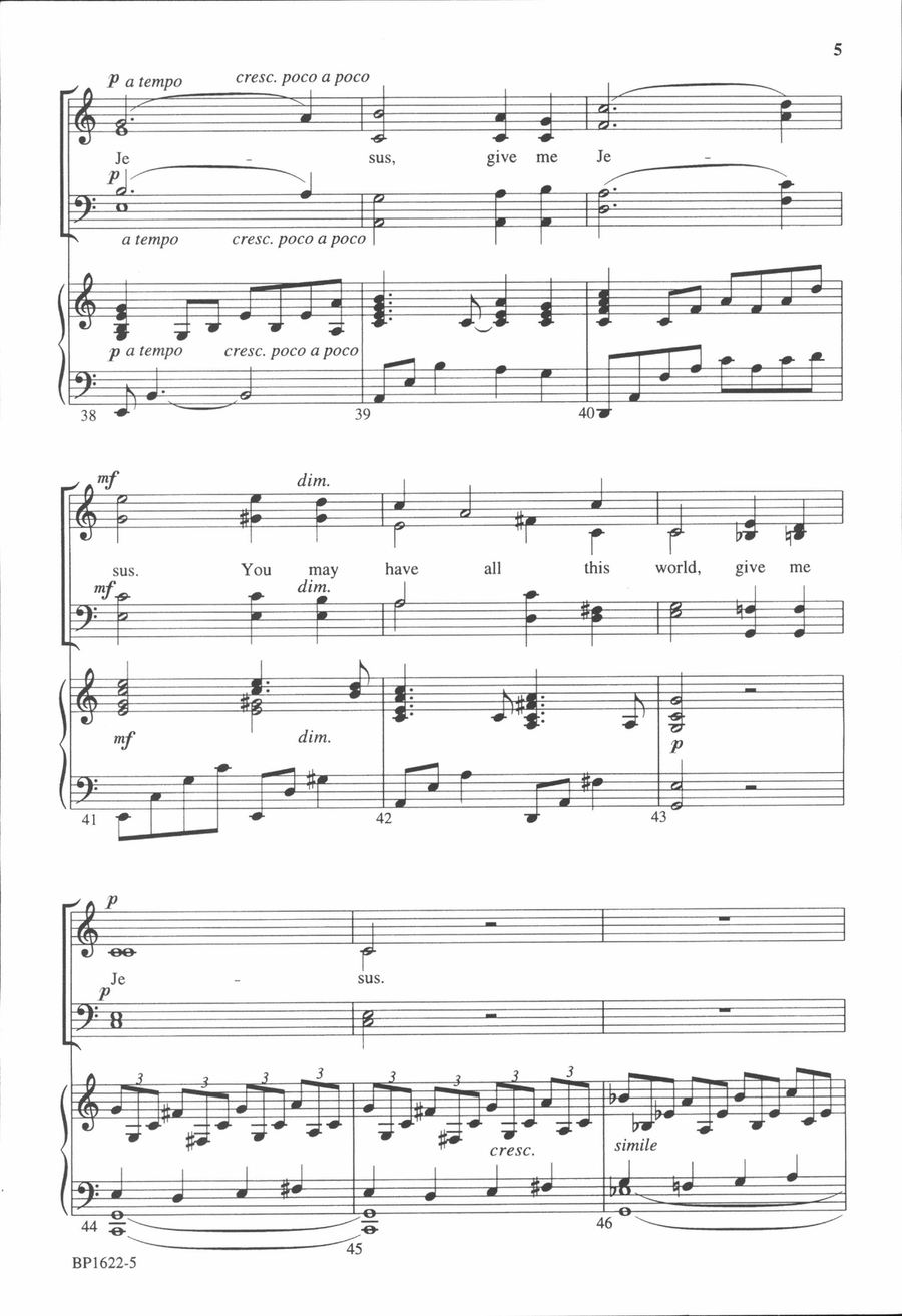 Give Me Jesus - Courtney Give Me Jesus - Courtney 4-Part scores gallery preview page 5