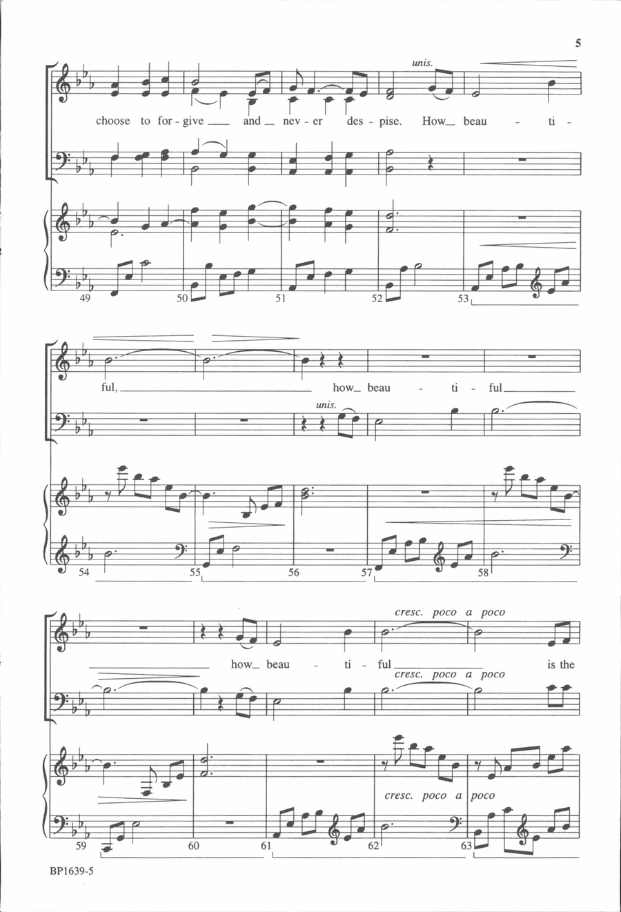How Beautiful How Beautiful 4-Part scores gallery preview page 5