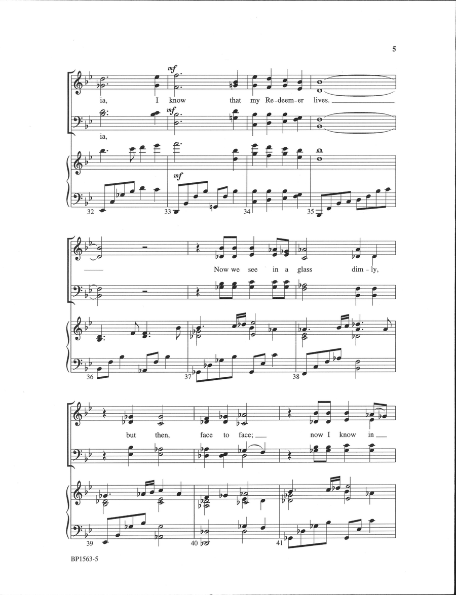 I Know That My Redeemer Lives - Courtney 4-Part scores gallery preview page 5