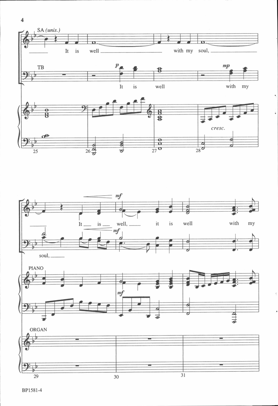 It Is Well with My Soul - Hayes 4-Part scores gallery preview page 4