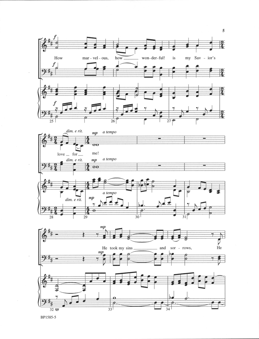 My Savior's Love - Larson 4-Part scores gallery preview page 5