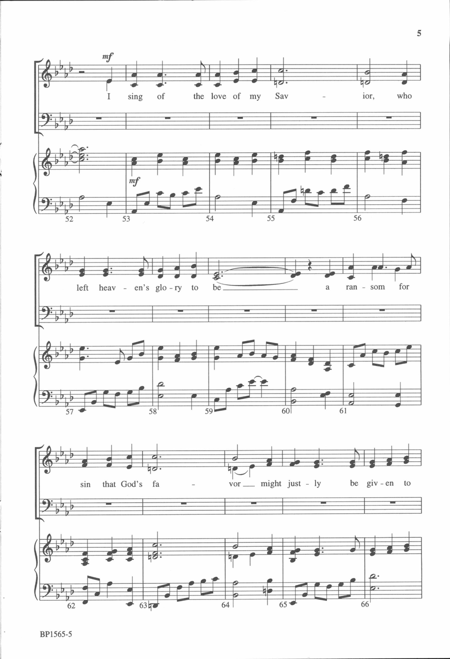 Oh, Wonderful Love of My God 4-Part scores gallery preview page 5