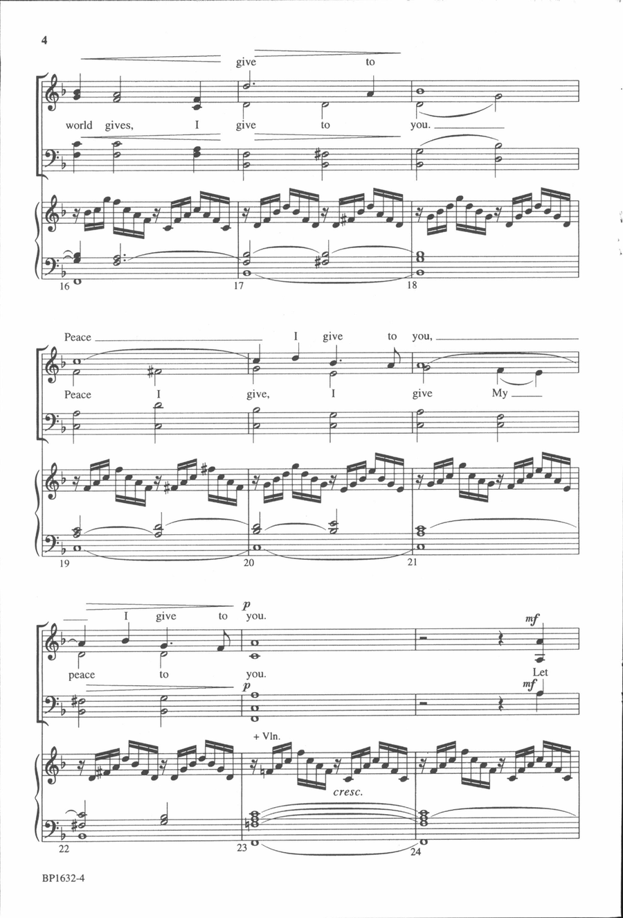 Peace I Give to You Peace I Give to You 4-Part scores gallery preview page 4