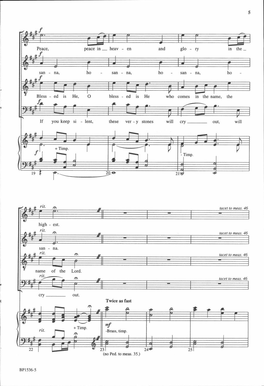Procession and Hymn for Palm Sunday 4-Part scores gallery preview page 5