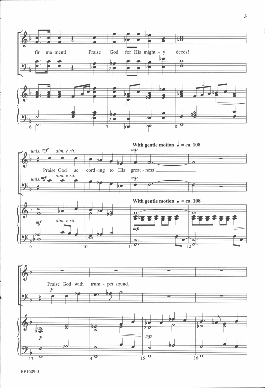 Psalm 150 Psalm 150 4-Part scores gallery preview page 3