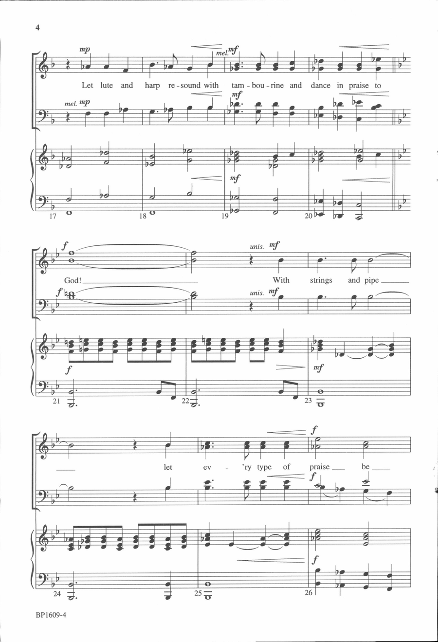 Psalm 150 Psalm 150 4-Part scores gallery preview page 4