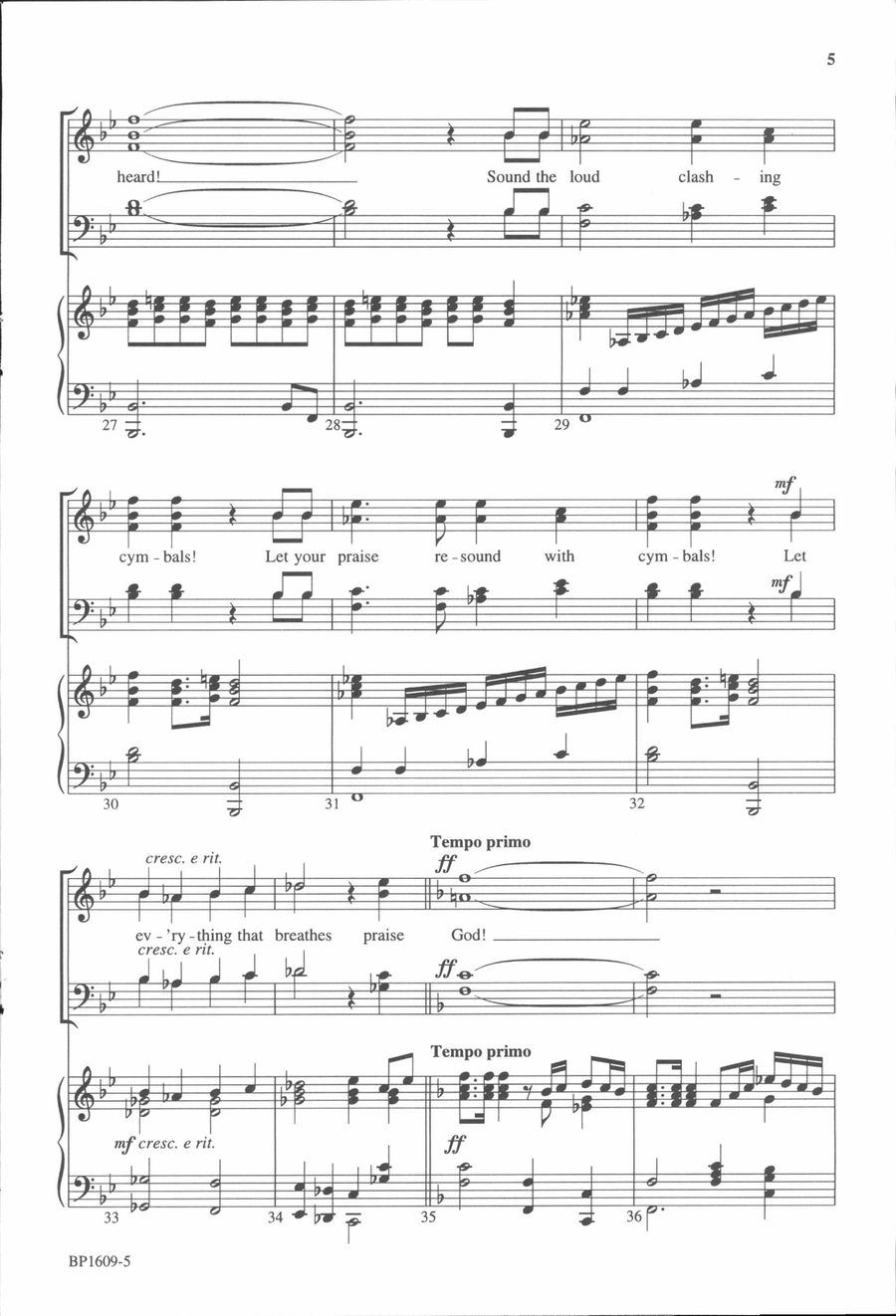 Psalm 150 Psalm 150 4-Part scores gallery preview page 5